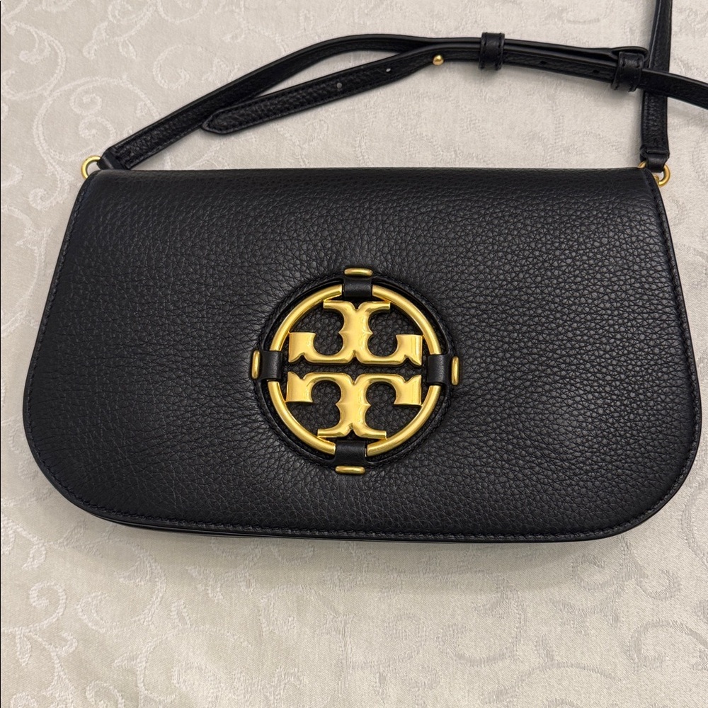 Tory Burch Miller Clutch / Shoulder Bag, Pebbled Leather - Picture 14 of 14